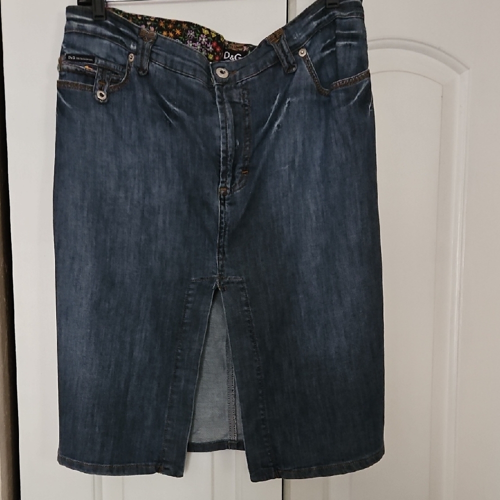 Authehtic Dolce & Gabbana Blue Denim Skirt